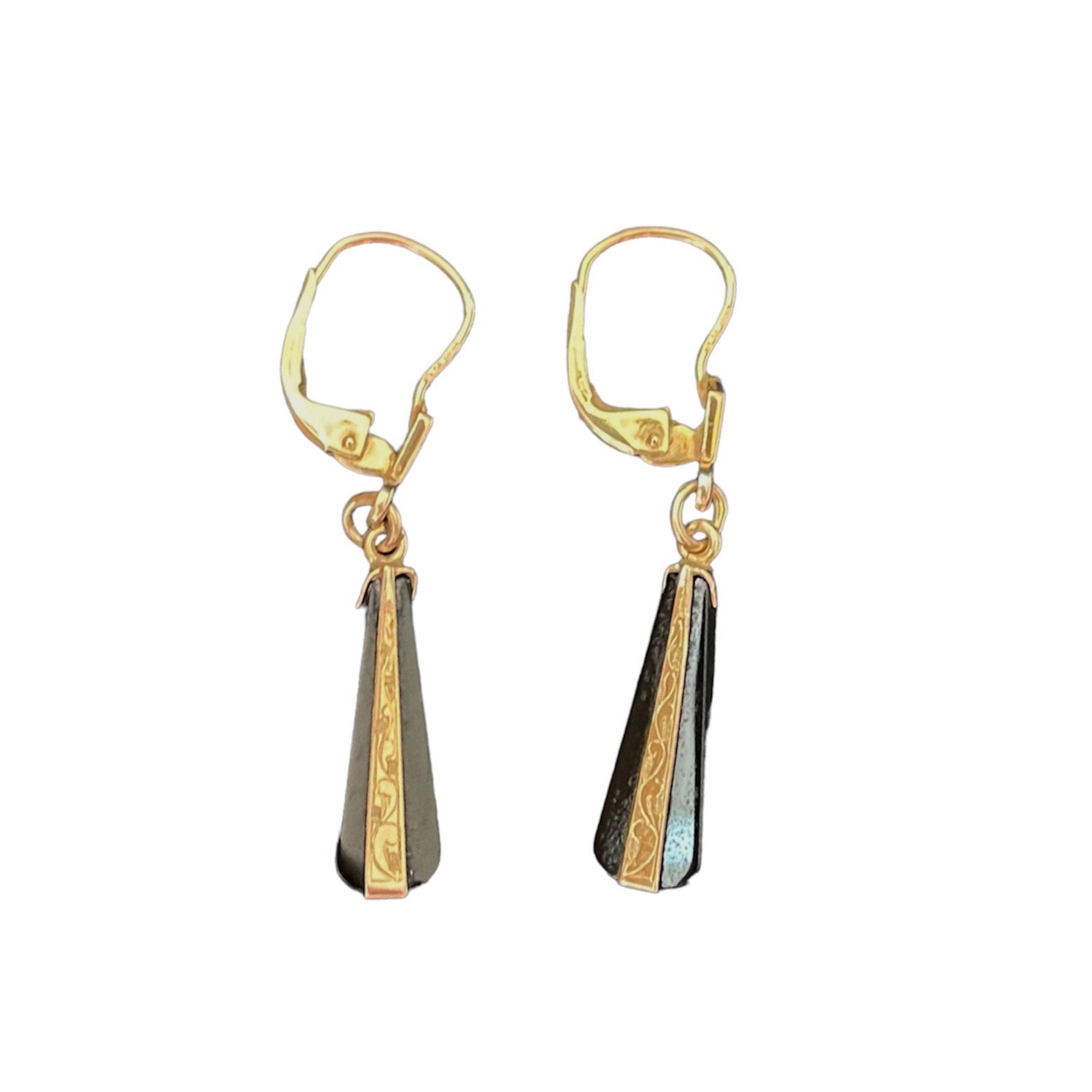 Art Deco Onyx Earrings