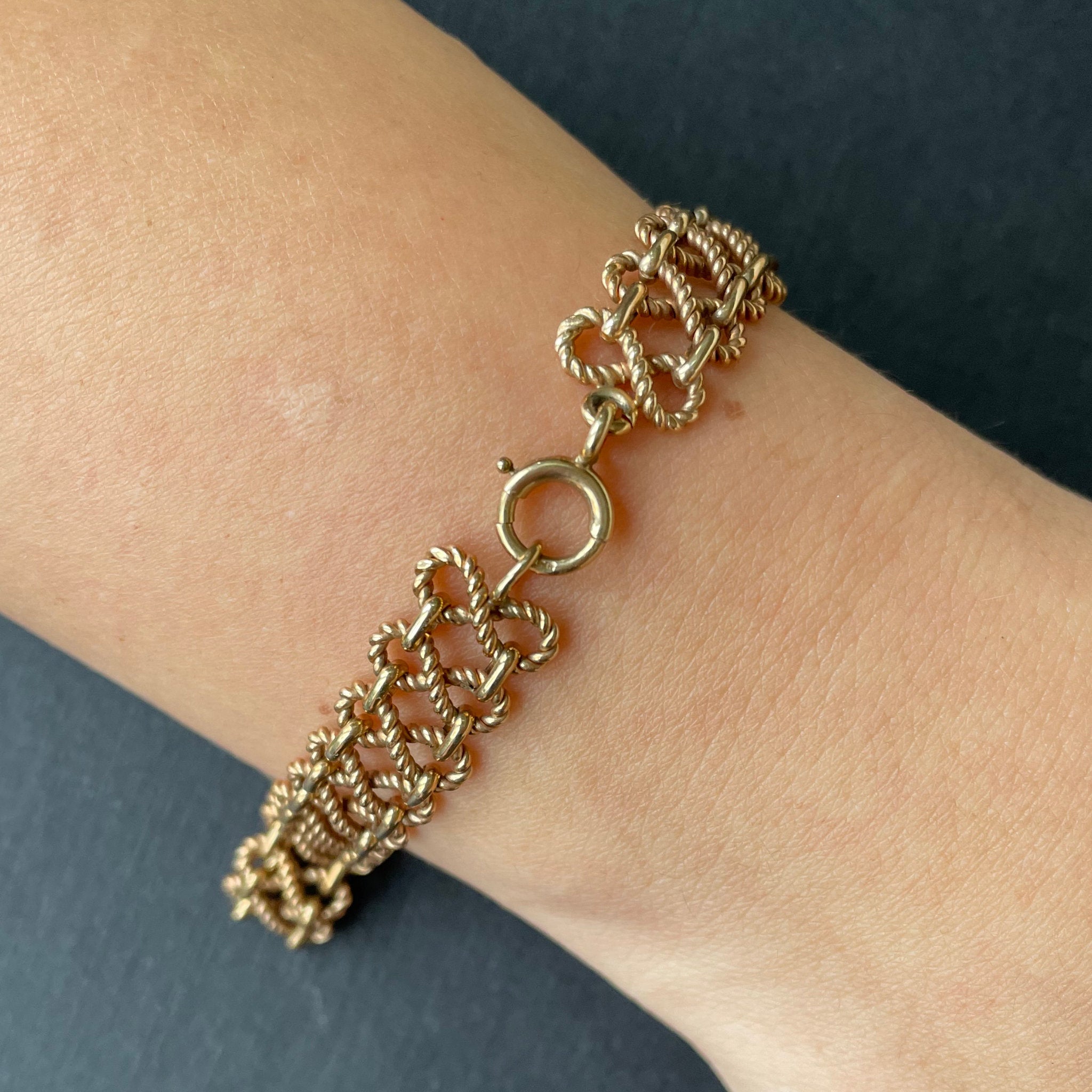 Eight Days a Week Figure of Eight Gold Bracelet