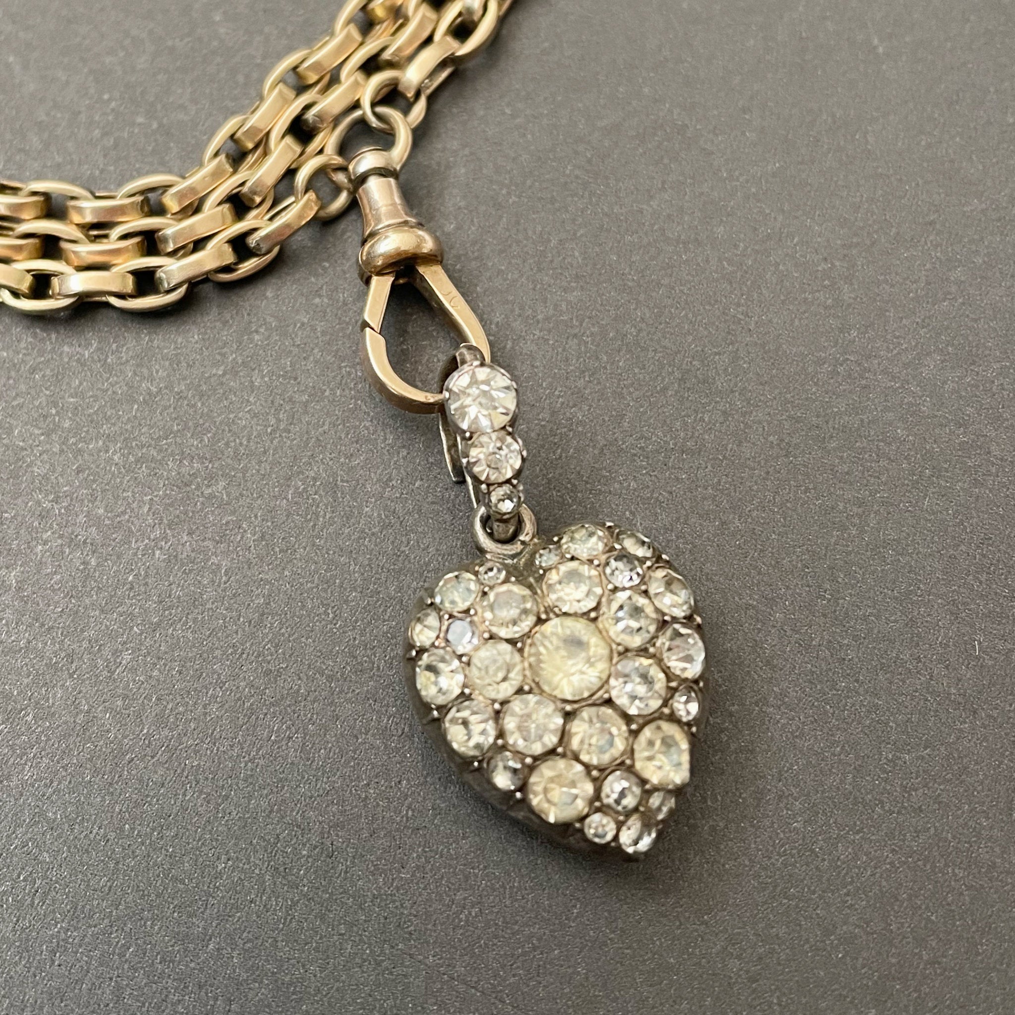 Crazy On You Victorian Silver and Paste Heart Pendant