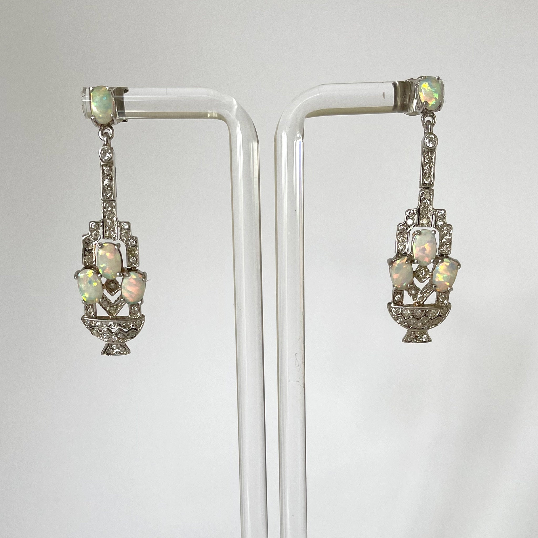 Starry Starry Night Antique Opal Earrings