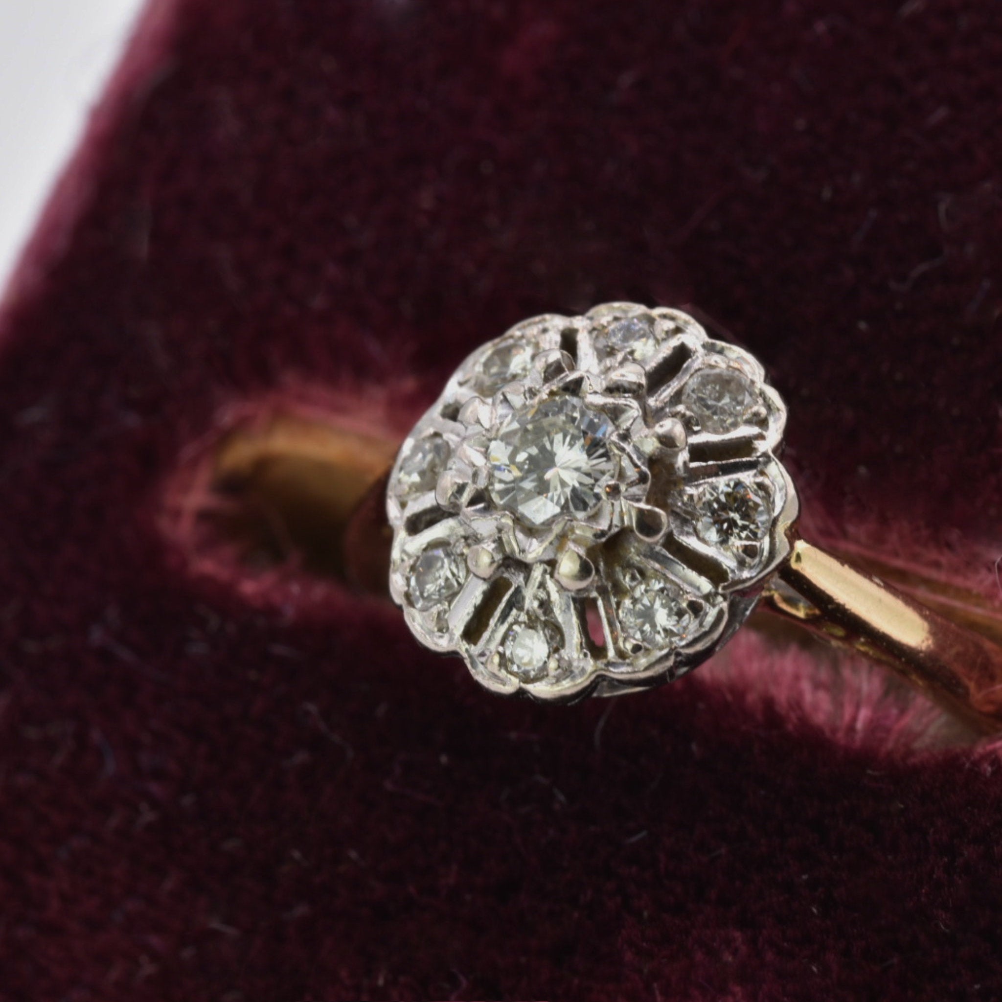 Daisy Jane Antique Diamond Cluster Ring