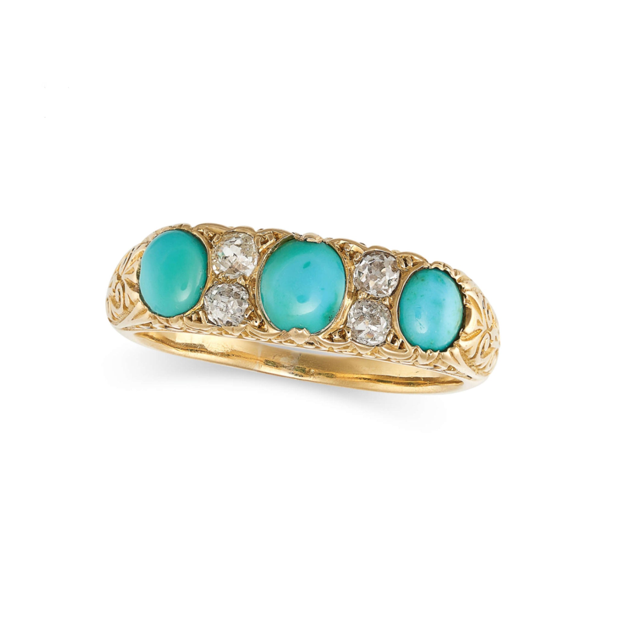 I Got You Babe Antique Turquoise and Diamond Ring