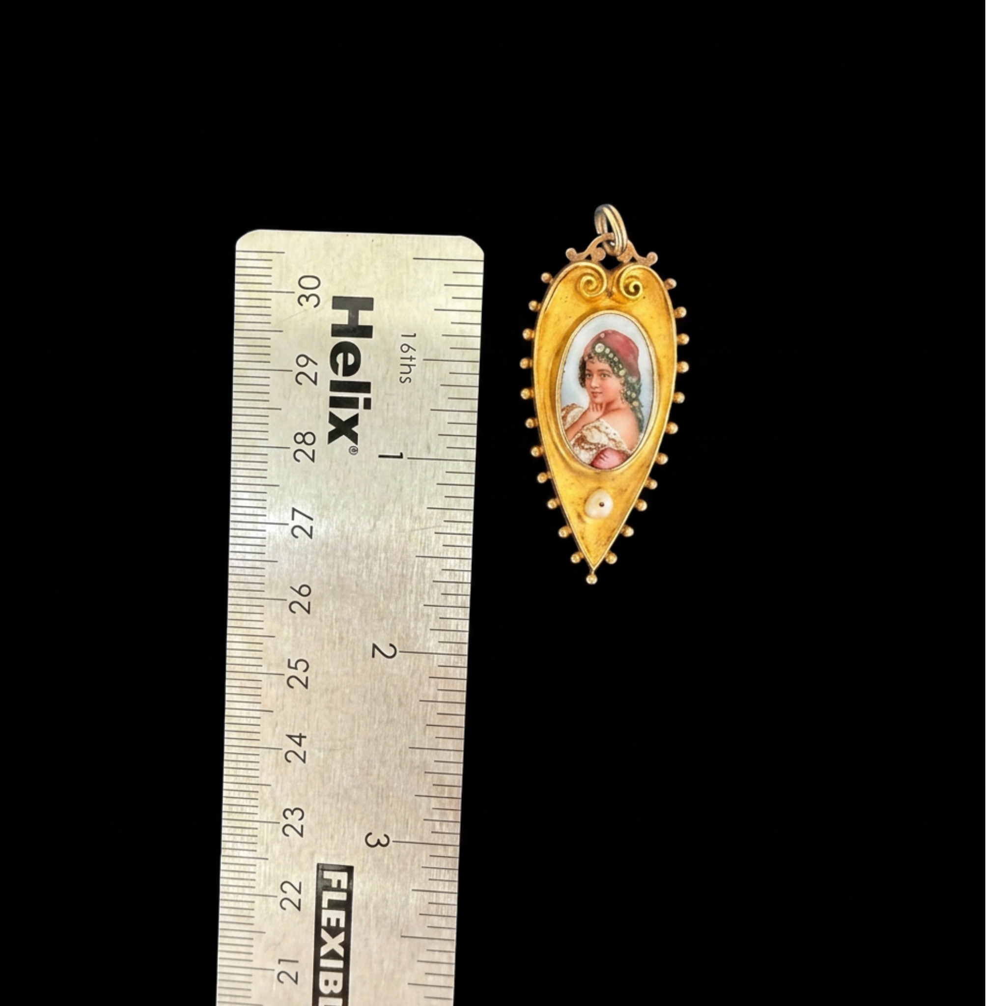 I Fooled Around and Fell in Love 18-Carat Gold, Diamond, and Hand-Painted Porcelain Pendant