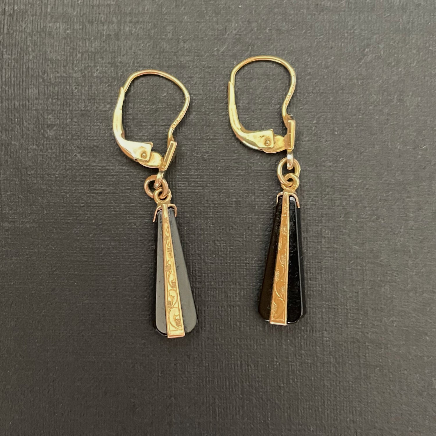 Art Deco Onyx Earrings