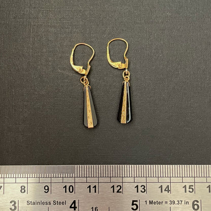 Art Deco Onyx Earrings
