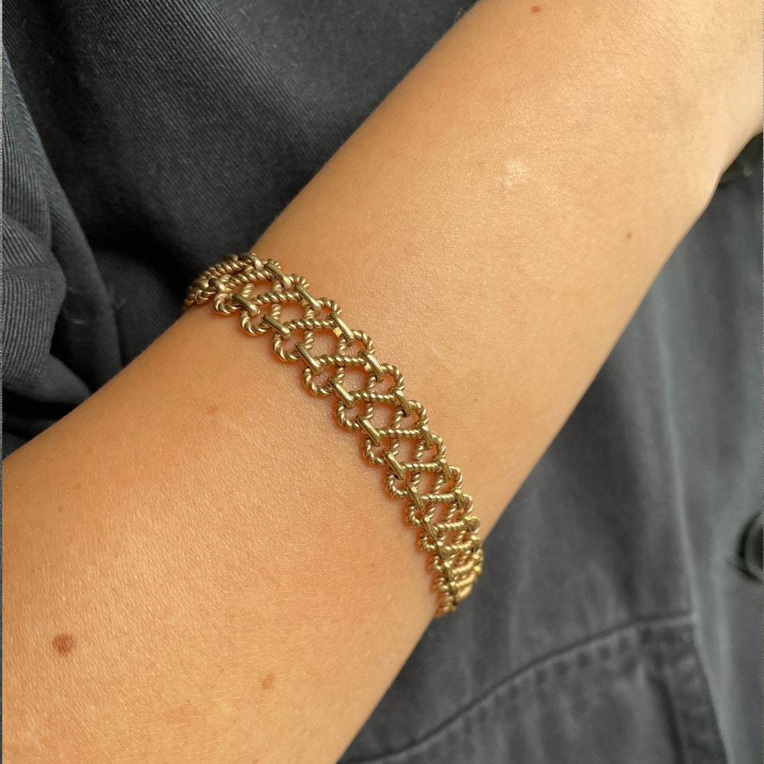 Eight Days a Week Figure of Eight Gold Bracelet