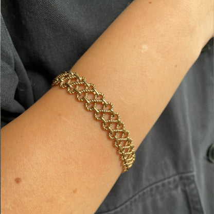 Eight Days a Week Figure of Eight Gold Bracelet