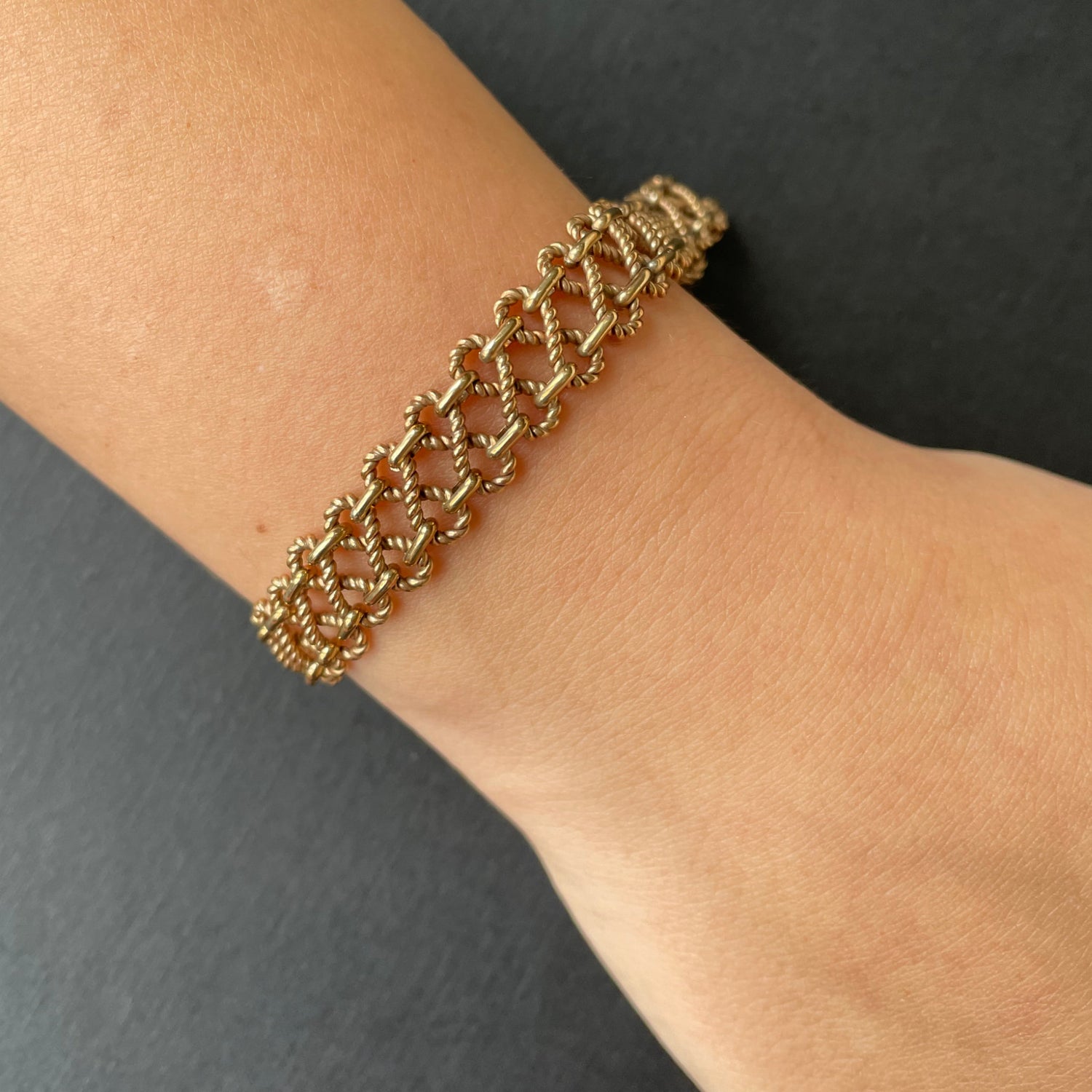 Eight Days a Week Figure of Eight Gold Bracelet