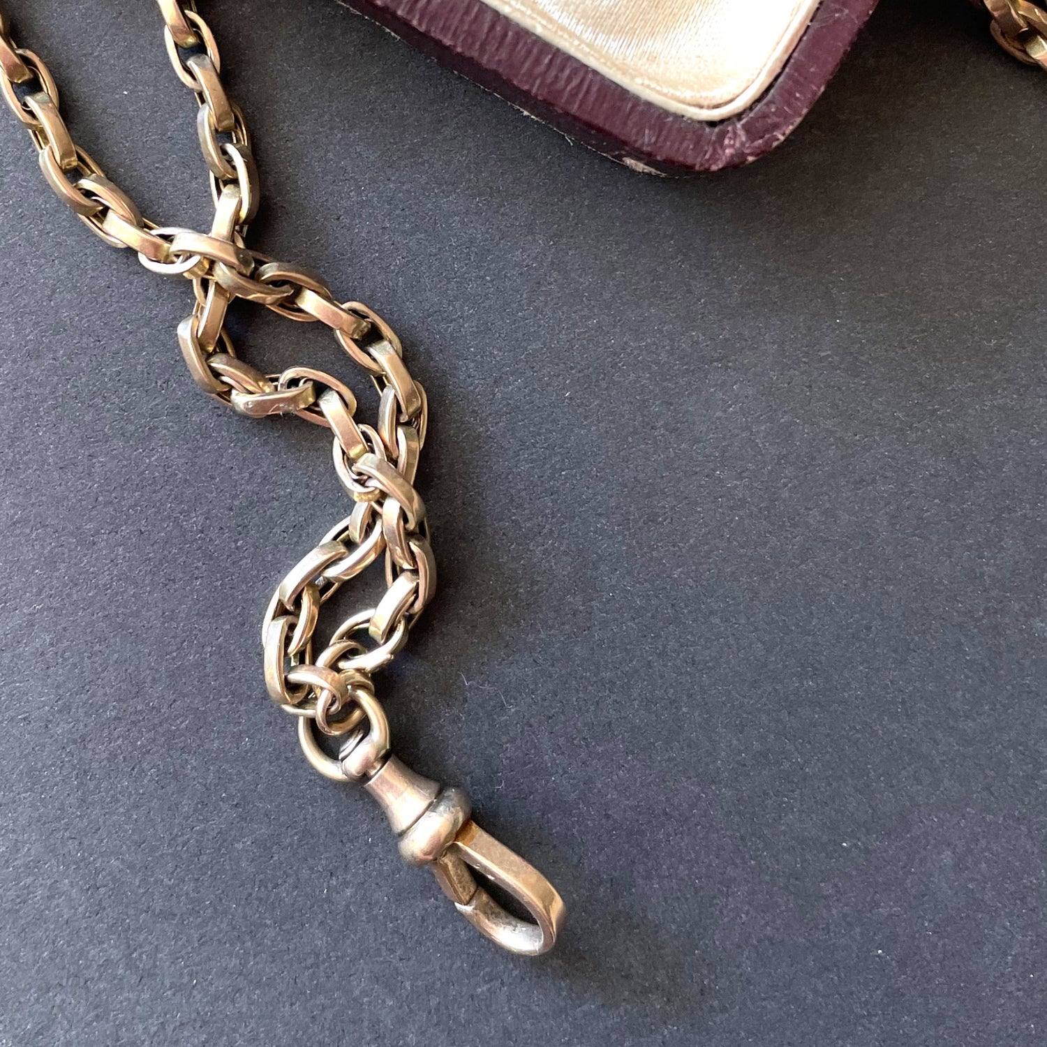 Powers That Be Antique Long Guard Chain with Dog Clip (42g, 67")