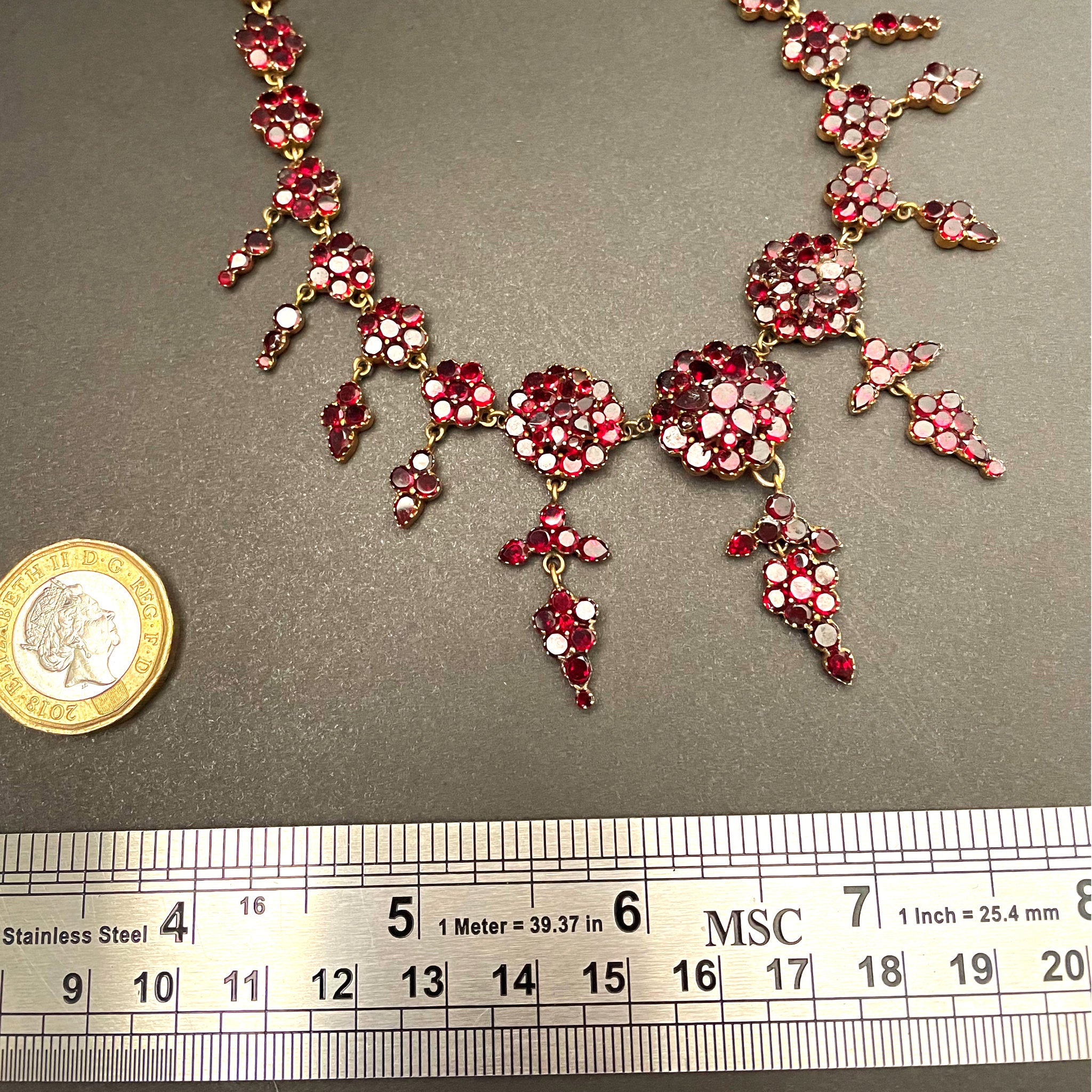 Sends Shivers Down My Spine Bohemian Garnet Necklace