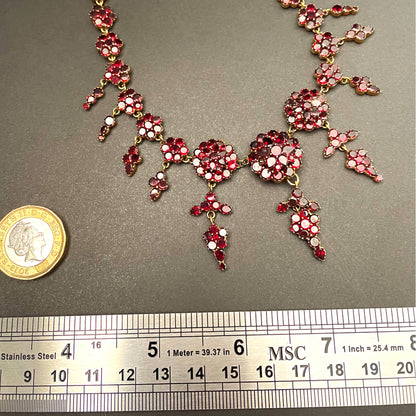 Sends Shivers Down My Spine Bohemian Garnet Necklace