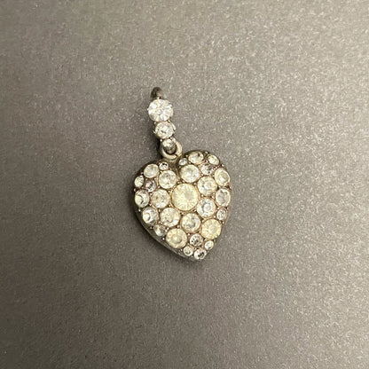 Crazy On You Victorian Silver and Paste Heart Pendant