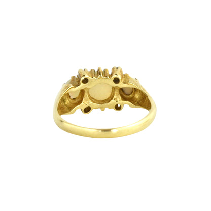 Under the Milky Way Ring Vintage Opal and Diamond Ring