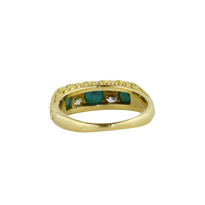 I Got You Babe Antique Turquoise and Diamond Ring
