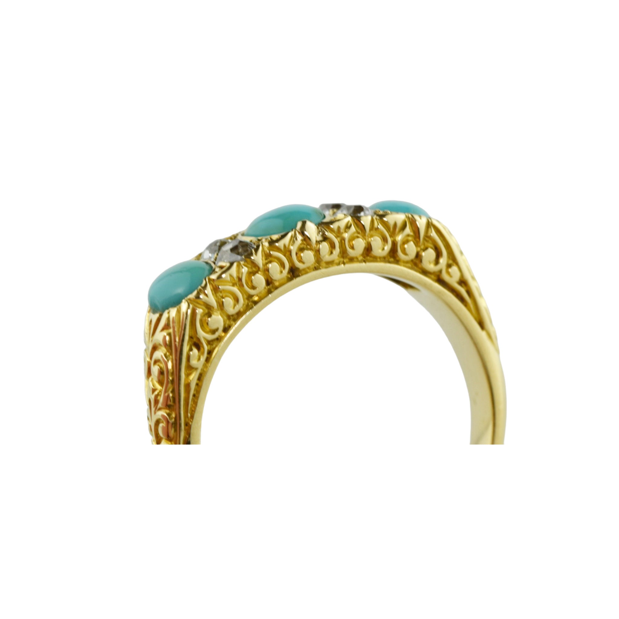 I Got You Babe Antique Turquoise and Diamond Ring