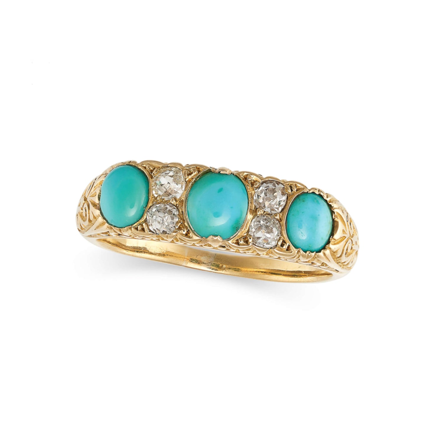 I Got You Babe Antique Turquoise and Diamond Ring