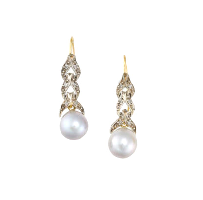 The Jaw Droppers Diamond and Tahitian Pearl Drop Earrings