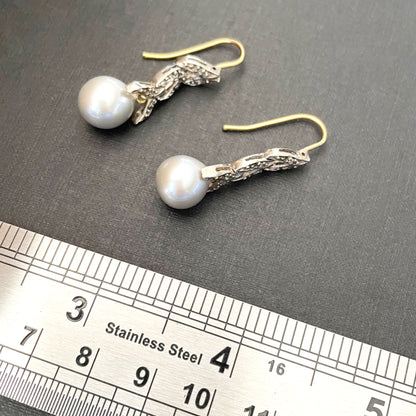 The Jaw Droppers Diamond and Tahitian Pearl Drop Earrings