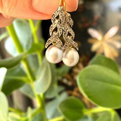 The Jaw Droppers Diamond and Tahitian Pearl Drop Earrings